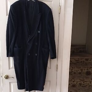 Men's Double-Breasted BlackCoat